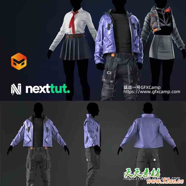 Marvelous Designer服装设计制作新手入门基础教程 中文/英文字幕-天天素材网