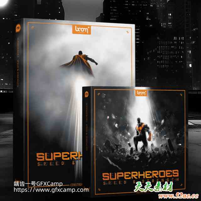 超级英雄高速飞行音爆能量爆发碰撞无损音效 Superheros Speed & Strength-天天素材网