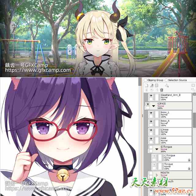 Coloso Live2D创建卡通动态虚拟角色教程 中文/英文/韩文字幕-天天素材网