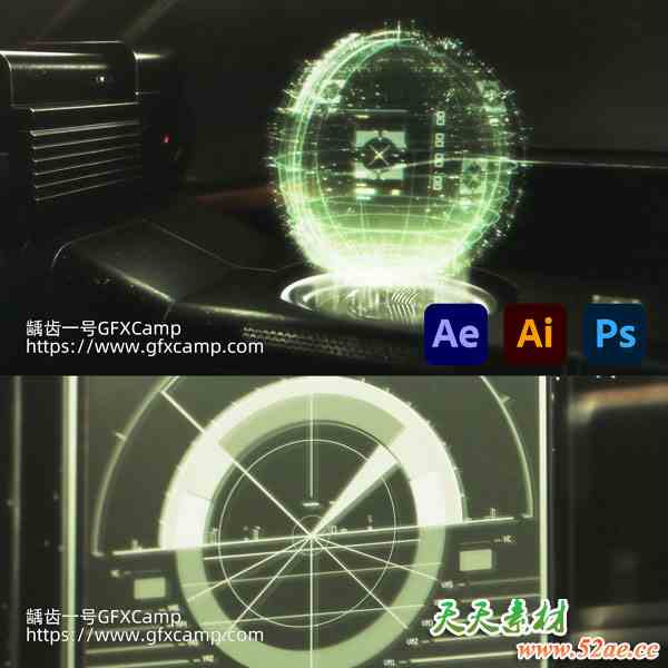 AE+PS+AI科幻电影UI元素设计动画教程 中文/英文字幕-天天素材网