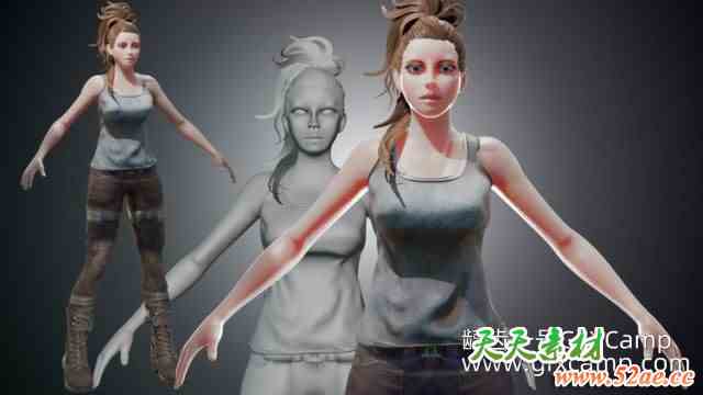Blender三维人物角色建模动画基础教程 Udemy – Become a Pro at 3D Character Modeling & Animation in Blender-天天素材网