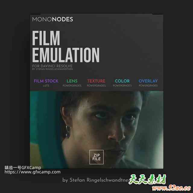 MONONODES电影胶片模拟LUTS+PowerGrades视频调色镜头特效预设 Film Emulation-天天素材网