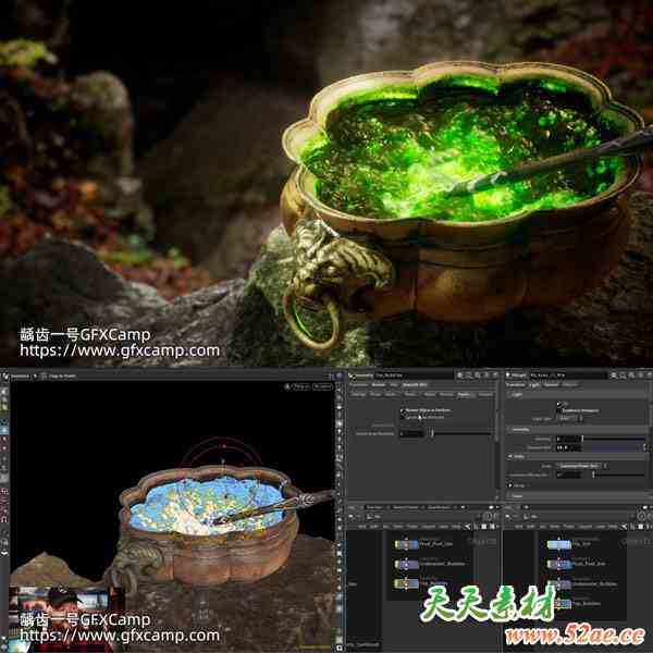 Houdini FLIP解算器流体模拟特效教程 中文/英文字幕-天天素材网