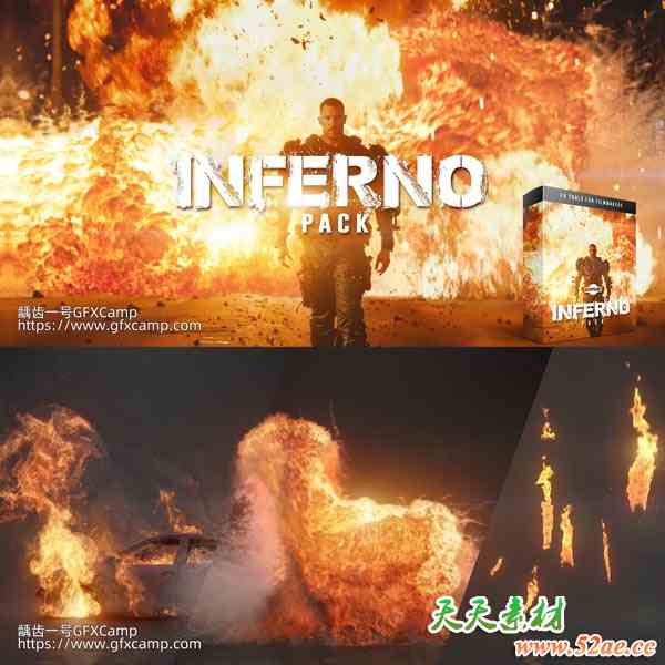 146组火焰燃烧爆炸特效合成4K视频素材+透明背景通道-天天素材网