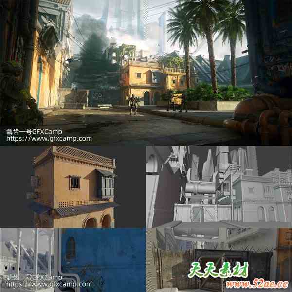 Blender真实城市环境建模贴图渲染全流程中高级教程 中文/英文字幕-天天素材网