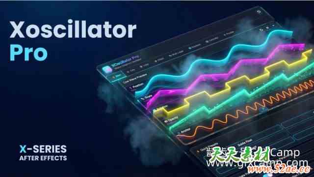 AE心跳弹跳震荡可视化动画脚本 Aescripts XOscillator Pro V1.0.1 + 使用教程-天天素材网