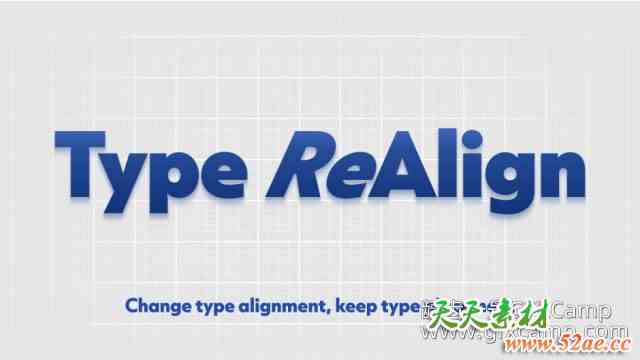 AE文字对齐脚本 Aescripts Type ReAlign V1.0.2 + 使用教程-天天素材网