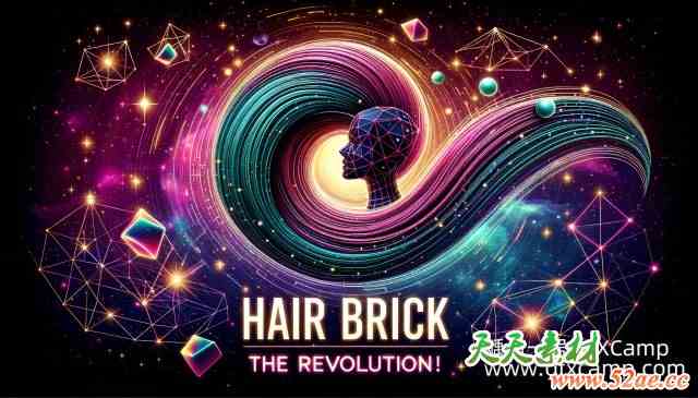 Blender头发制作生成插件 Hair Brick Pro V2026.5.1 + V7.1 + V6.3 + V5.0 + V3.0 + V2.1 + 使用教程-天天素材网