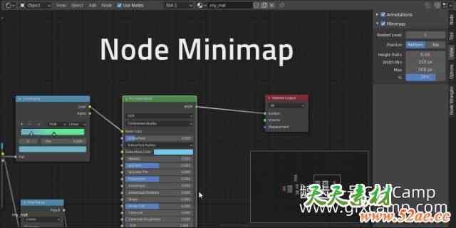 Blender节点地图插件 Node Minimap V1.0.5-天天素材网