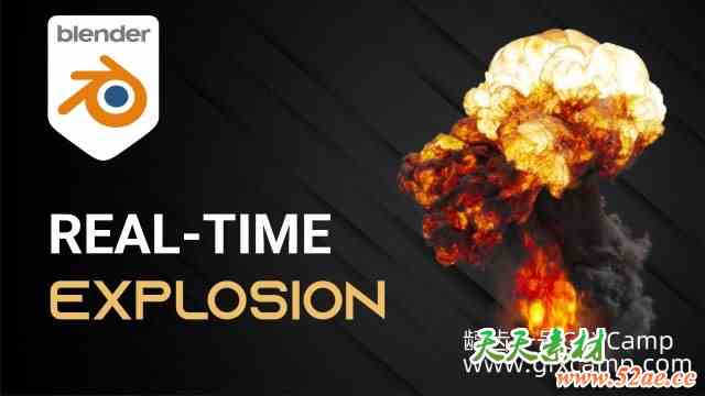 Blender爆炸特效动画序列素材 Real-Time Explosion-天天素材网