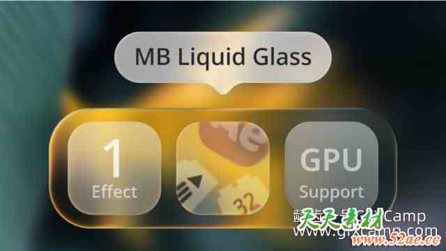 AE液态玻璃特效插件 Aescripts MB Liquid Glass V1.2.0 Win/Mac破解版-天天素材网