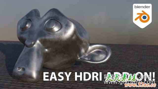 Blender HDRI文件加载使用插件 Easy HDRI V2.1.0 + 使用教程-天天素材网