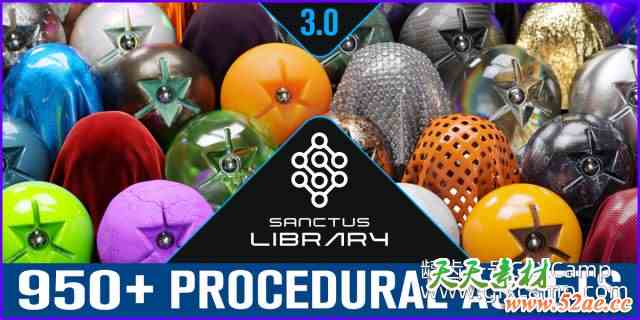 Blender程序化材质预设库 Sanctus Library – Procedural Materials V3.4.6 + 使用教程-天天素材网