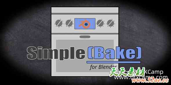 Blender PBR材质贴图烘焙插件 SimpleBake V3.5.7 + V2.8.2 – Simple Pbr And Other Baking In Blender-天天素材网