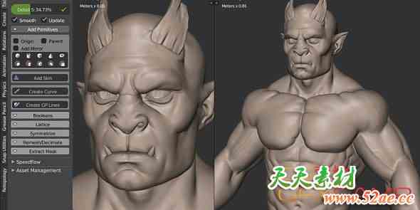 Blender模型雕刻建模插件 SpeedSculpt V0.3.8 + 使用教程-天天素材网