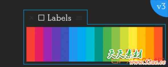 图层标签批量管理AE脚本 Aescripts Labels V4.0.4 + 使用教程-天天素材网