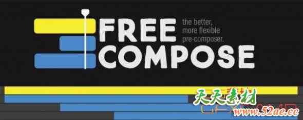 AE图层整体管理控制脚本 Aescripts Free Compose V2.2 + 使用教程-天天素材网