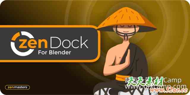 Blender自定义功能按钮插件 Zen Dock V1.4.0.1-天天素材网