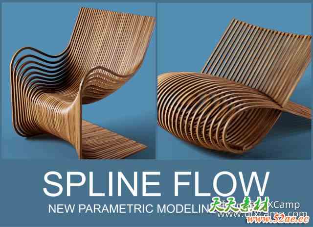 3DS MAX复杂参数化曲线样条线模型生成插件 3d-kstudio Spline Flow Pro v0.9.166.96 For 3DS MAX 2017-2027-天天素材网