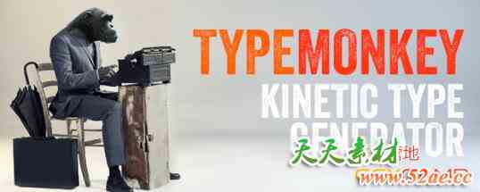 倒鸭子风格文字运动排版MG动画AE脚本 Aescripts TypeMonkey v1.28＋使用教程-天天素材网