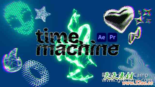 AE/PR复古电视显像色差点阵视频特效插件 Aescripts TimeMachine V1.0 Win/Mac破解版 + 使用教程-天天素材网