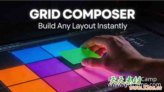 AE分屏网格布局脚本 Aescripts Grid Composer V1.2.2 + 使用教程-天天素材网