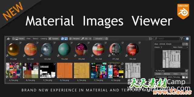 Blender材质预览管理插件 Material Image Viewer v1.1.0-天天素材网