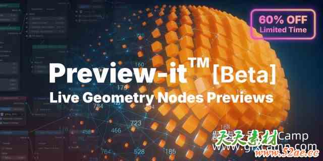 Blender几何节点实时缩略图插件 Preview-It v0.0.8-天天素材网