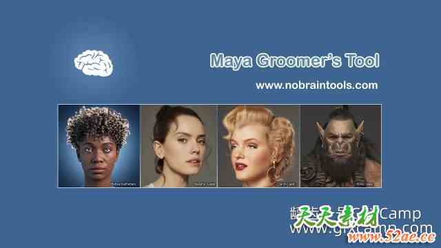 Maya发型头发制作插件 Maya Groomer’s Tool V15.04.01 + V13.04 For Maya 2022 – 2027-天天素材网