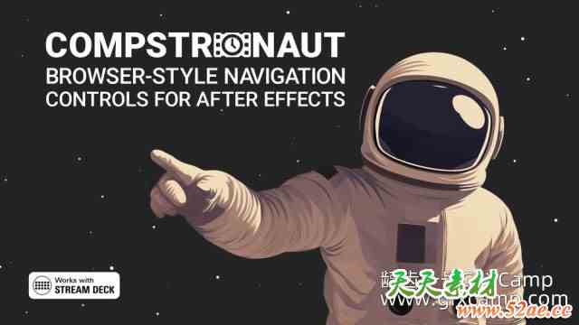 AE时间线菜单式导航脚本 Aescripts Compstronaut V1.2-天天素材网