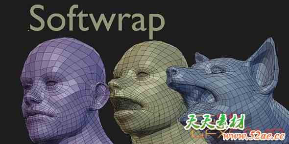 Blender模型变形重拓扑插件 Softwrap V2.1.4 – Dynamics For Retopology-天天素材网
