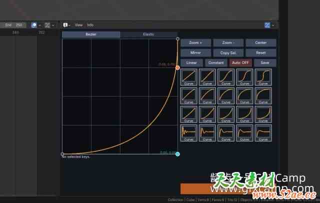 Blender关键帧曲线编辑器插件 Bezier Curve Editor v1.0.4-天天素材网