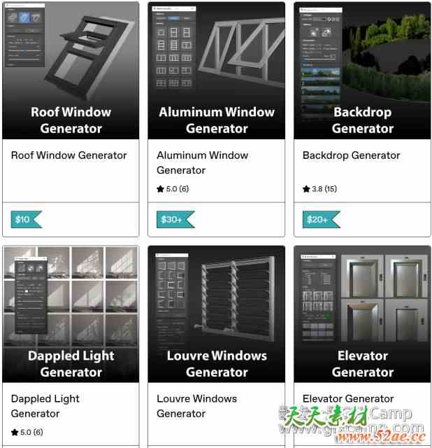 3DS MAX建筑门窗橱柜生成器插件合集 ArchVizTools Generators Collection for 3ds Max 2018-2027-天天素材网