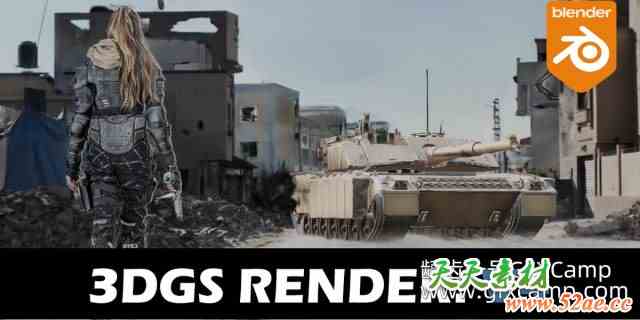 Blender将模型转换成Gaussian Splatting重建模插件 3Dgs Render By Kiri Engine V4.1.5-天天素材网