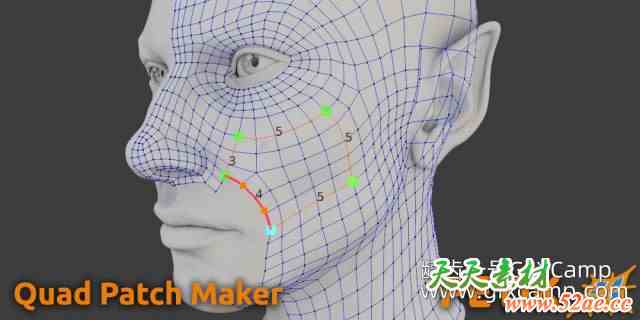 Blender快速自定义重拓扑插件 Petik v2.0.7 – Retopology Patch Maker-天天素材网