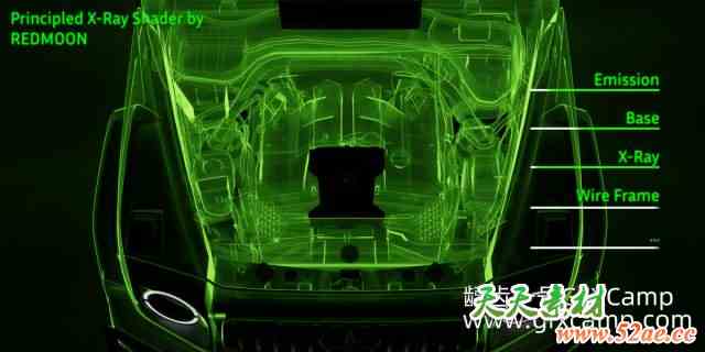 Blender X射线着色器预设 Principled X-Ray Shader (Xray Material Generator)-天天素材网