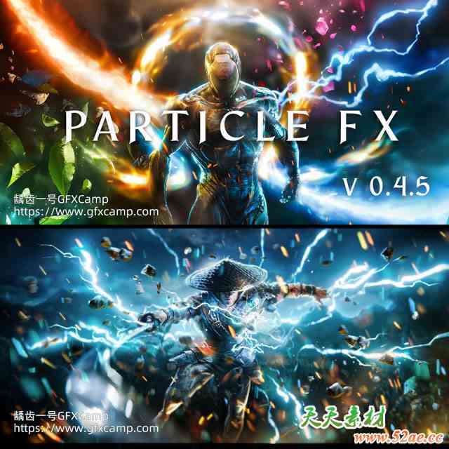 Blender火焰闪电火花灰尘碎片花瓣树叶魔法粒子特效资产预设 Omega Particle FX V0.4.5 + 视频教程-天天素材网