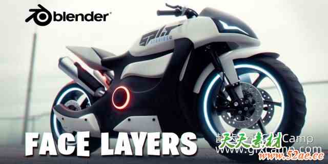 Blender复杂模型面快速选择隐藏插件 Face Layers V1.5 + 使用教程-天天素材网