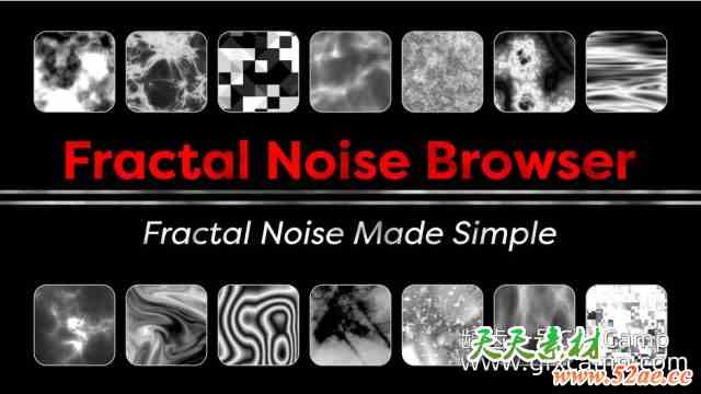 AE分形湍流噪波预设脚本 Aescripts Fractal Noise Browser V1.0.1 + 使用教程-天天素材网