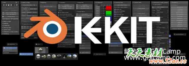 Blender脚本小功能工具插件 Kekit Pro V3.54-天天素材网