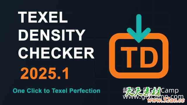 Blender贴图大小密度分布控制插件 Texel Density Checker 2025.1.2-天天素材网