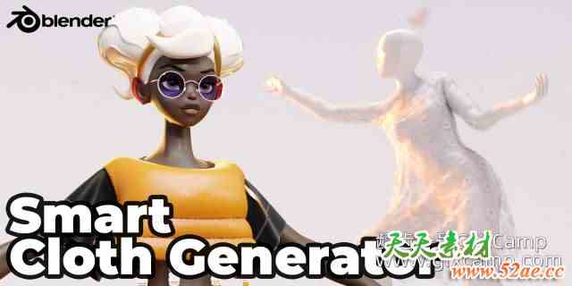 Blender服装设计制作模拟插件 Divine Cut – Smart Cloth Generator V3.4.3 + 使用教程-天天素材网