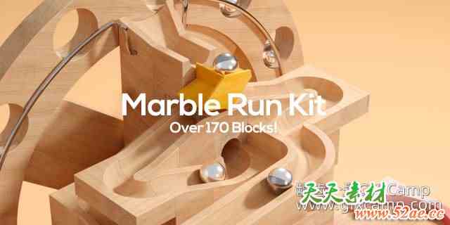 Blender弹珠轨道资产预设 Marble Run Kit V4.1.12-天天素材网