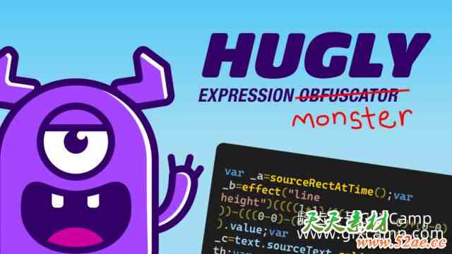 AE表达式直观难懂切换插件 Aescripts Hugly V1.0.0 + 使用教程-天天素材网