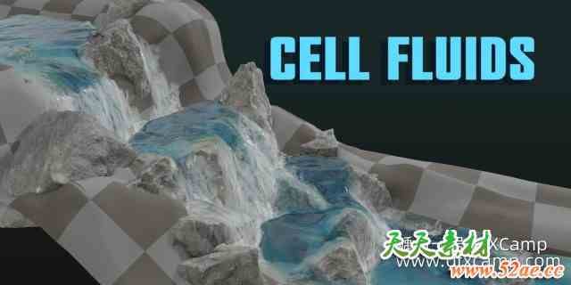 Blender水流特效模拟插件 Cell Fluids V2.0.1 + V1.6.1-天天素材网