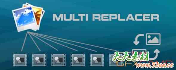 AE模板图片批量替换脚本 Aescripts Multi Replacer V1.1 + 视频教程-天天素材网