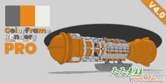 Blender彩色线框渲染插件 Colorframe Renders Pro V4.1.4-天天素材网