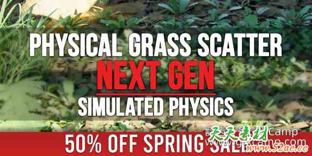 Blender草地散布插件 Physical Grass Scatter And Draw : Real-Time Physics V1.2.0 + 使用教程-天天素材网