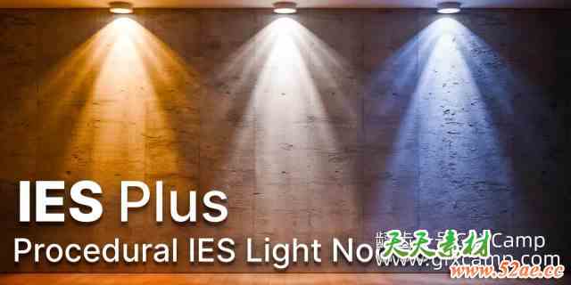 Blender程序化IES灯光控制资产预设 IES Plus V1.3 – Procedural Ies Light Nodes-天天素材网