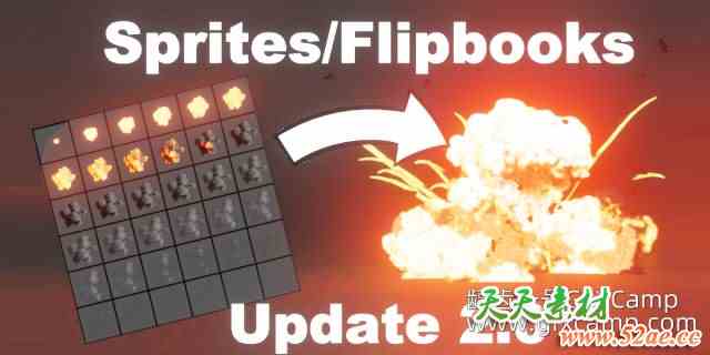 Blender自定义粒子特效节点资产预设 Sprite Particles For Realtime Vfx With Geonodes V2.0 + V1.2.1 + 使用教程-天天素材网